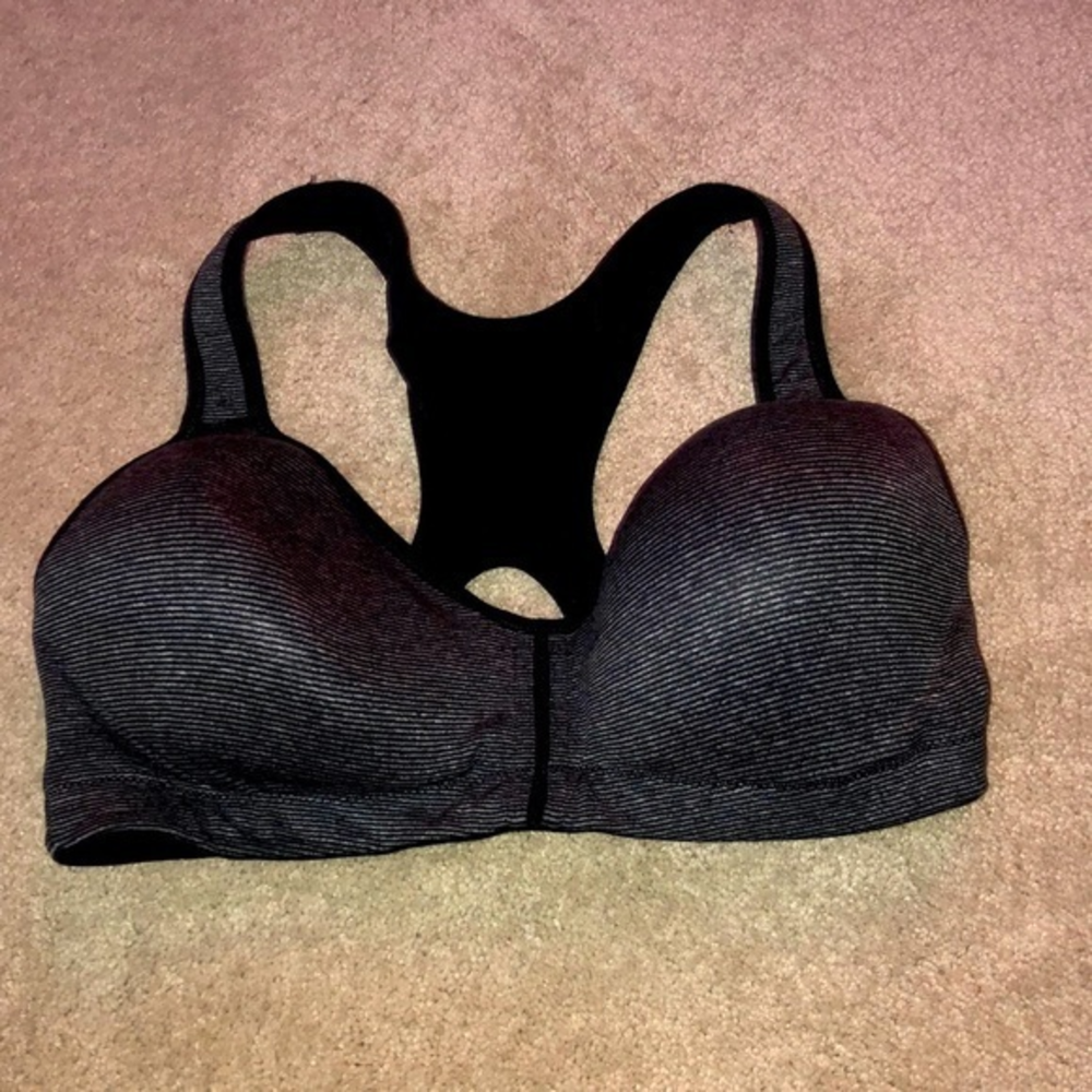 Marika Tek Sports Bra‎ Black Striped Medium